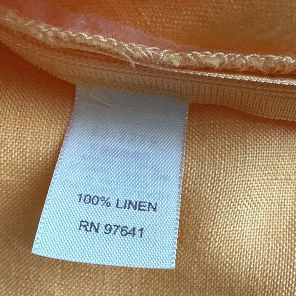 J JILL Sleeveless Top in Saffron 100% LINEN Size 14 - Picture 7 of 10